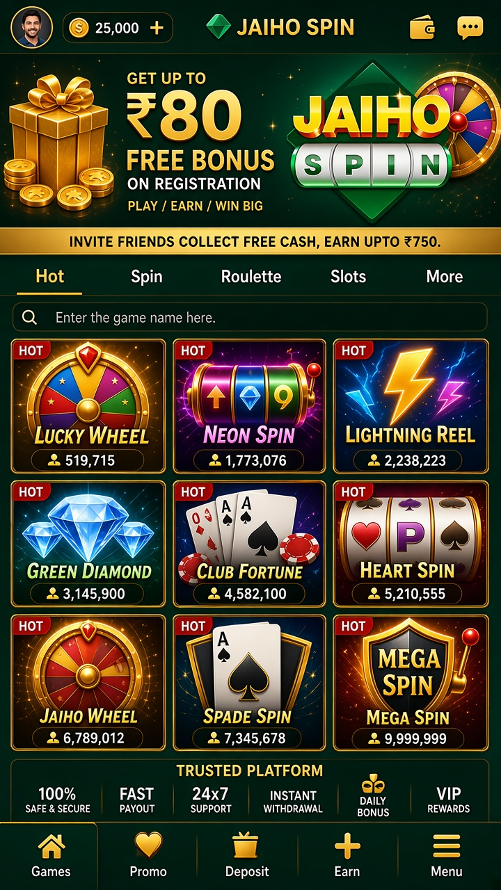 Jaiho Spin app screenshot 2